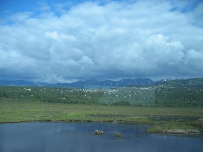 Hello Chugach Mountains, outside of Anchorage as we...