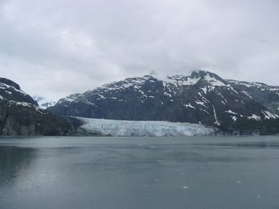 Getting close to the Glacier, which is a waterfront glacier