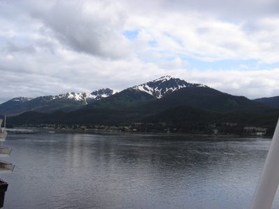 The view across the inlet from Juneau