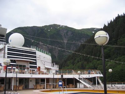 This was the outdoor pool and deck, literally 20' from...