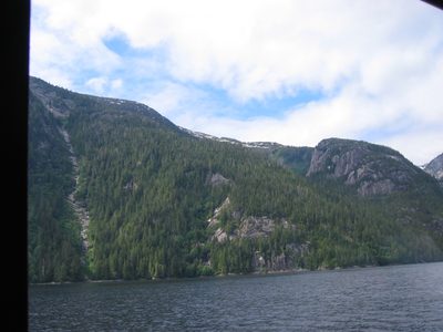 Waterfalls into the fjord.