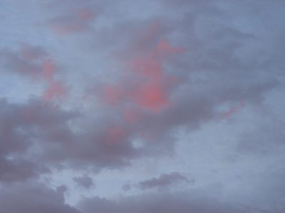 ... and throwing up pink into the sky