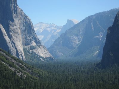 Zooming in on Half Dome from the same spot.