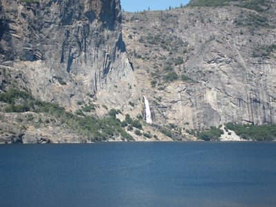 And a zoomed in view of Wapama Falls.