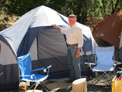 But first we got clothes etc into the tent.