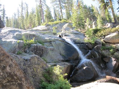 Looking up the falls.