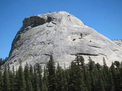 Has a very distinctive shape ... on the south side of Tioga Road.