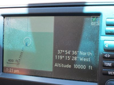 Going through the Tioga Pass Entry station.