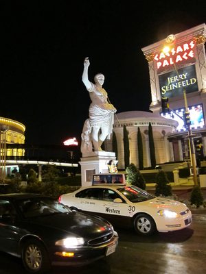 And Caesar himself hailing a cab.