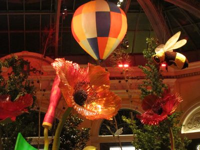 Some of the gigantic flowers by Chihuly in the Bellatio...