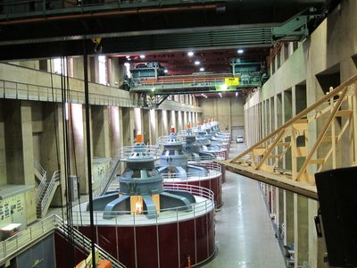 A view of eight of the generators; there are 17  total. ...