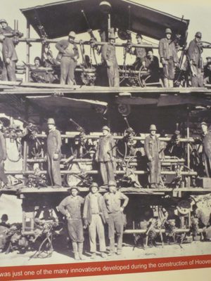 A drilling rig developed during construction to cut...
