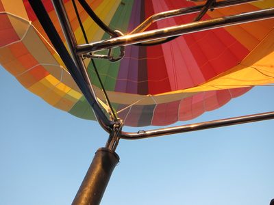 We're in the basket, looking up