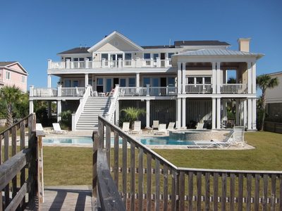 View of the party house from the ocean side