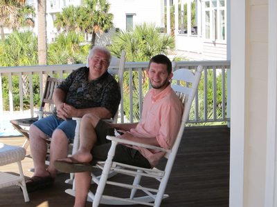 The groom, Casey, with his Dad Jim.