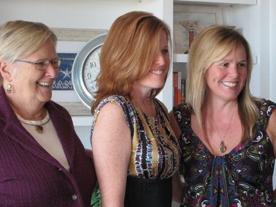Ladies getting ready for the bride's luncheon.  Meg,...