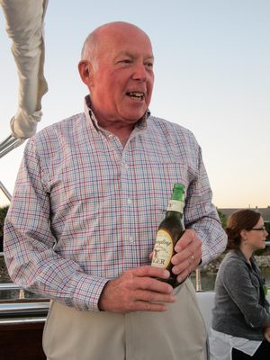 Peter enjoying the local brew:  Yuengling
