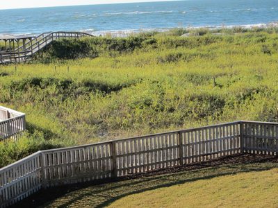 Early morning view of the Atlantic frm the back of the Main House