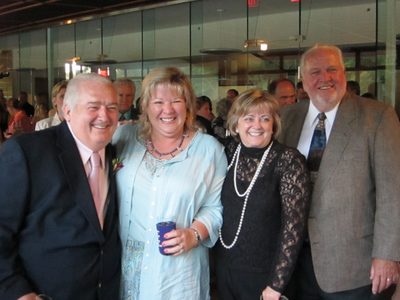 Jim, Heather, Debbie and Felix ... all ready to party...