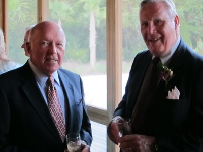 Peter with John Dew catching up on old times