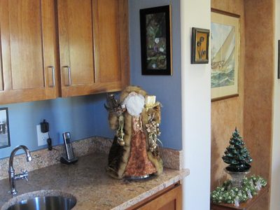 Father Christmas welcoming folks to the family room.
