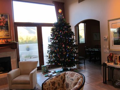 And the tree is decorated ... interesting to catch the...