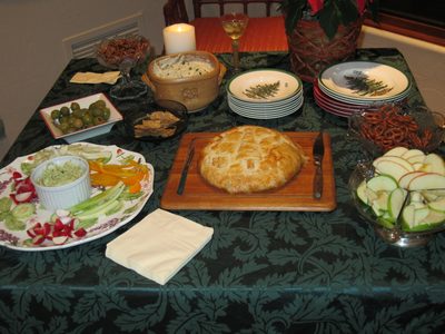 Looking pretty to me:  standard veggie plate with hummus...