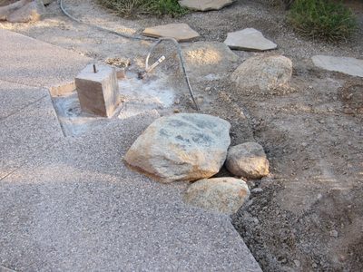 Just showing how the rocks were surrounded - intentionally.