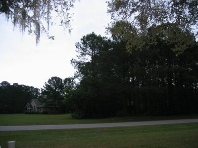 View from across the street.  It was about to storm, so...