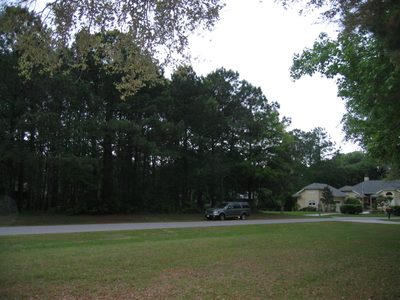 Wide view of lot ... which is on a corner.  The large...