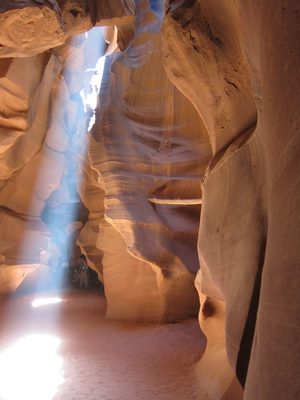 A fairly open spot in the canyon which had been filled...