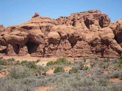 A lot of the rocks in Arches were highly defined and led...