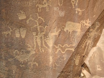 A bison or two, a skeleton, a snake or three