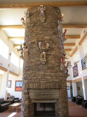 Fireplace in The View lobby