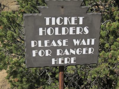 At Mesa Verde ... had bought our tickets from the Ranger...