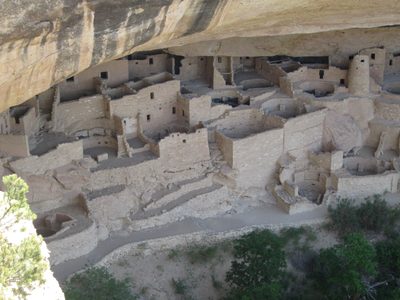 And tucked into the cliffs on our side is the Great House