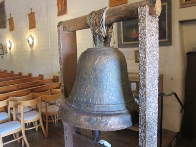 The San Jose bell at San Miguel which I got to 'gong'...