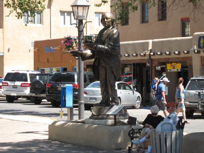 A statue of Padre Martinez (1793-1867) in the Taos...