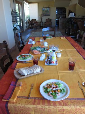 Lunch at the Seller's with Peters plate containing...