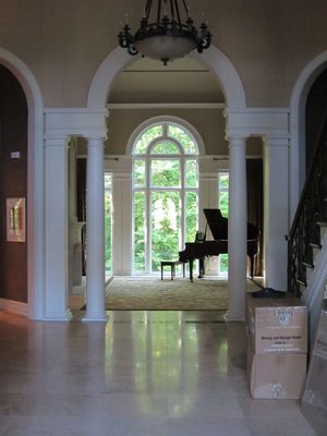 Foyer, which you enter from the front door.  Through...