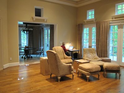 You are now in the family room.  Furniture "on order". ...
