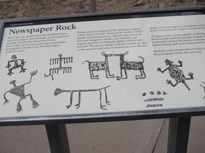Supposedly there were such pictographs on the rock below...