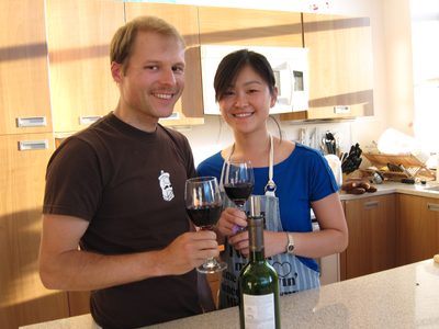 Our chefs preparing to make Saturday night's dinner.