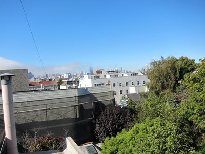 A view from the 3rd floor of the ISF, with downtown in...