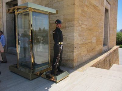These guards posted at the Anitkabir (Ataturk's...
