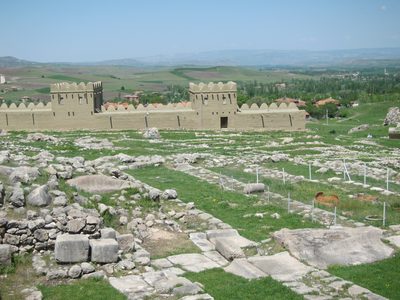 A reconstructed version of the city walls, based on...