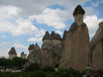 Some of these formations are referred to as "fairy chimneys"