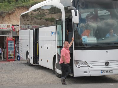 Our intrepid leader, Sonol and our vehicle with driver...