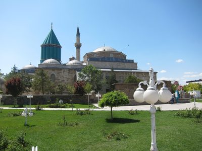 The building (not a mosque) dedicated to Rumi - the...