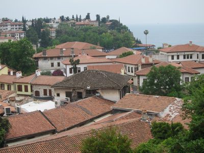 A view of "old town" in Antayla which leads down to the harbor.